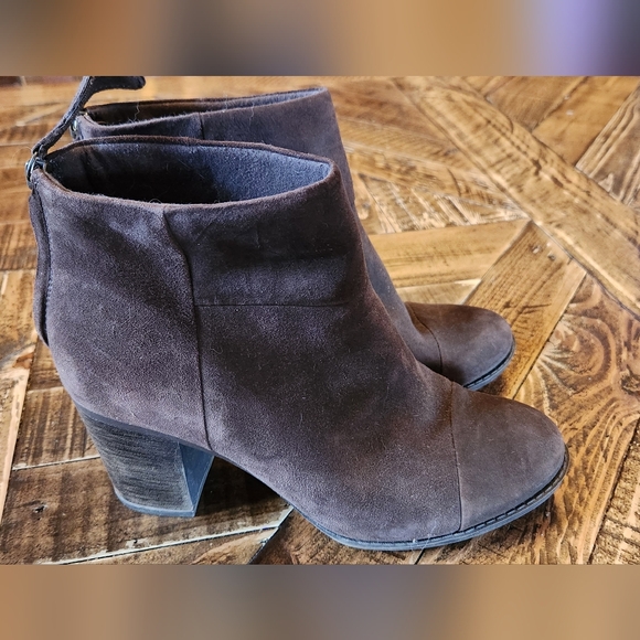 Clarks Shoes - Clarks Brown Suede Ankle Booties